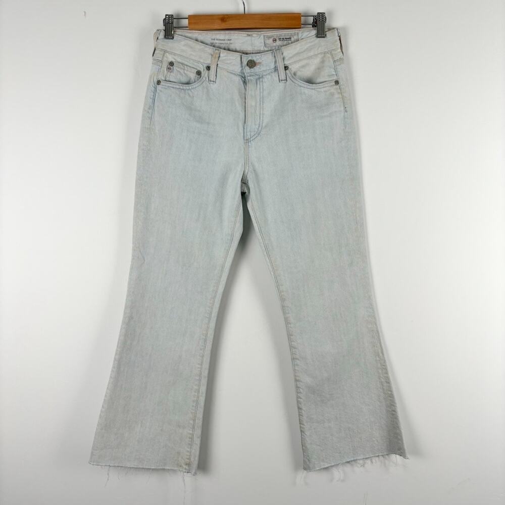 NWT AG Adriano Goldschmied Quinne High-Rise Cropped Kick Flare Jeans Size 27
